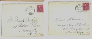 2 Covers Philly & Conn Untyped 2 Cent Washington Bureaau 1894-95 US C69 - Picture 1 of 3