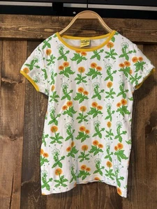DUNS Sweden Dandelion Print, Organic Cotton T-Shirt, Sz 134 US 9/10 - Picture 1 of 4