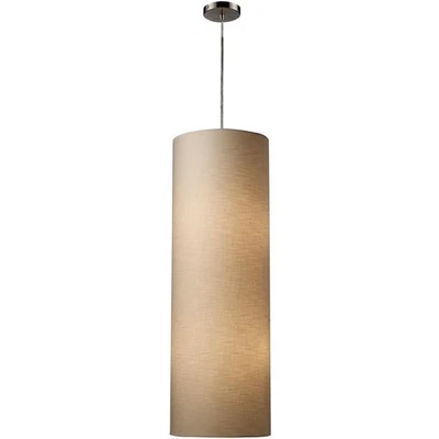 Atlas Lighting & Home CL11770-NK Fabric Cylinders Pendant Satin Nickel - Image 1 of 2