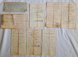Antiguo Lote de Documentos del Cementerio de la Bahía de Nueva York 1863-1866 Guerra Civil Era y Después - Imagen 1 de 10