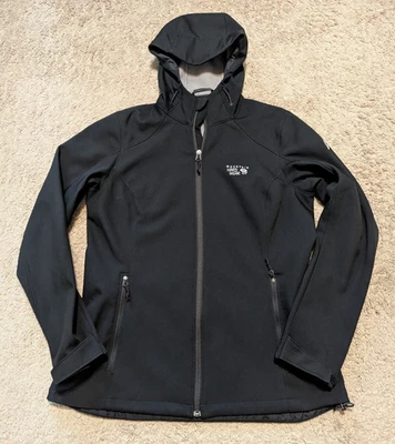 Abrigo Chaqueta Mountain Hardwear Principia Softshell Mujer Talla L Negro Con Capucha Cremallera Foto 1 de 4