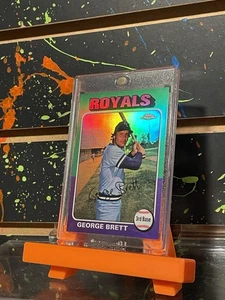 Tarjeta refractora de reimpresión de novato George Brett 1975 Topps - Imagen 1 de 3