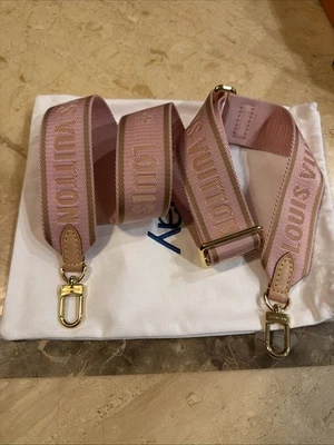 🌸Correa de guitarra ajustable rosa Louis Vuitton - Auténtica - Solo correa🌸 Foto 1 de 4