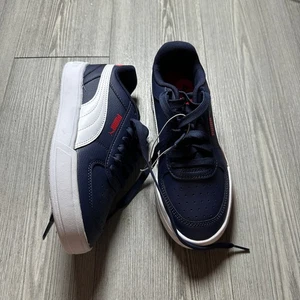 PUMA Kid's Caven 2.0 Jr Trainer Sneaker Size 4C 22 Blue/White Lace Up NWOT - Picture 1 of 6