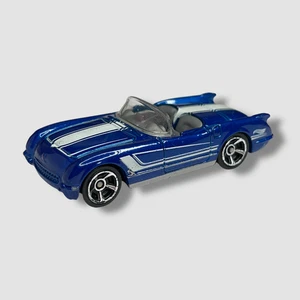 Corvette Hot Wheels '55 rayas azules blancas 192/365 entonces y ahora 3/10 2018 - Imagen 1 de 8