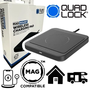 QUAD LOCK MAG Mount Wireless Handy Lade Station Office / Home USB Aluminium BLK - Bild 1 von 6