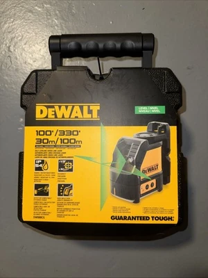 DEWALT DW088CG Autonivelante Línea Cruzada Verde Nivel Láser 100’/330’ Soporte Foto 1 de 2