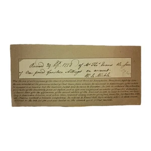 1778 Ricevuta Autografa - Firmata William Julius Mickle - Traduttore del Lusiade - Foto 1 di 1
