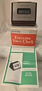 Vtg Micronta Executive Timer Desktop Clock Timer Plastic Retro Display Hong Kong - Picture 1 of 11