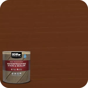 1 Qt. #ST-118 Terra Cotta Semi-Transparent Waterproofing Exterior Wood Stain and - Picture 1 of 12