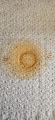 Vintage Amber Fostoria Glass Serving Platter Rare - Image 1 of 4