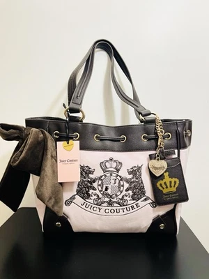 Juicy Couture Classic Scottie Dogs Daydreamer Tote Shoulder Bag Pink Y2K Chic - Image 1 of 4
