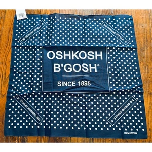 Vintage Neu mit Etikett 1990 dunkelblau OSHKOSH B'GOSH Baumwolle Biker Bandana Taschentuch - Bild 1 von 6