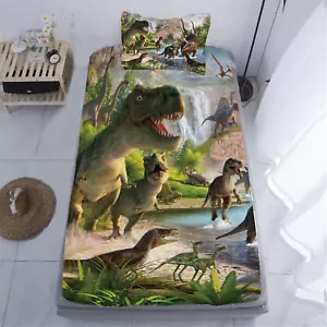 Dinosaurs Bed Sheets Twin for Boys,3D Realistic Dinosaur Green Fitted Sheets Set - Picture 1 of 12