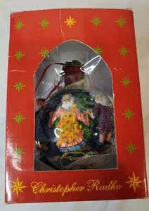 Vtg Christopher Radko Christmas Ornament 2001 Santas Around The World W/ Box - Picture 1 of 7