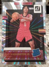 #229 TyTy Washington Jr. Rated Rookie Holo Laser 025/149, 2022-23 Panini Donruss
