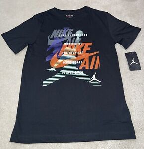 Michael Air Jordan Jumpman Nike Graphic Tee Boys XL  Black Basketball Shirt NWT