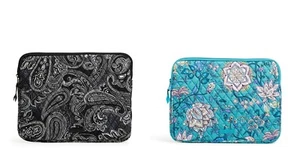 Vera Bradley $59 Zip Closure Quilted Cotton 14-inch x 10.75-inch Laptop Sleeve - Picture 1 of 6