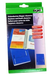 Sigel® Visitenkarten-Mappe mit 20 Sichthüllen für 120 Karten >> Azzuro << VZ 180 - Bild 1 von 2