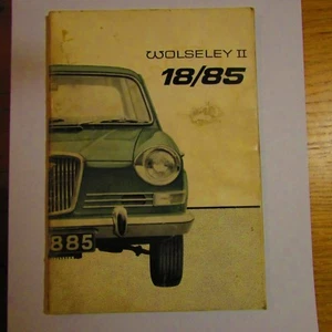 WOLSELEY II 18/85 Owners Drivers Manual Handbook Instructions 1971 - Picture 1 of 1
