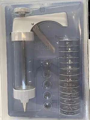 Prensa de galletas Kuhn Rikon blanca transparente 14 discos 6 puntas Foto 1 de 4