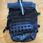 Chrome Barrage Cargo Backpack Black 18L to 22L Roll Top Water Resistant Reflect