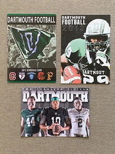 Lot 3 Diff DARTMOUTH BIG GREEN Football Schedule CFB College 2011 2013 2015 - Picture 1 of 2