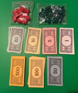 Monopoly a Set of New HOUSES & MOTELS plus 10 bills of each value~ship free - Picture 1 of 1