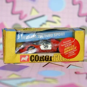 CORGI 344 FERRARI 206 DINO SPORT RED SPOT WHIZZWHEELS - MINT in original BOX - Picture 1 of 12