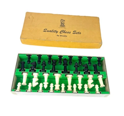 Juegos de ajedrez vintage de calidad DRUEKE de Drueke No. Juego COMPLETO Caja Original 22 Foto 1 de 4