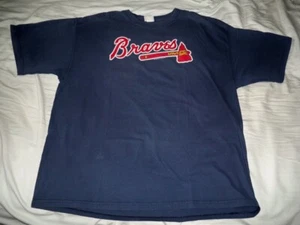 Vintage Atlanta Braves #25 Andruw Jones T-Shirt; Navy w/Red; XL; Lee Sport - Picture 1 of 5