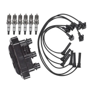 Ignition Coil & 6 Spark plug & 6 wire For Ford Explorer Sport Trac V6 4.0l FD480 - Picture 1 of 10