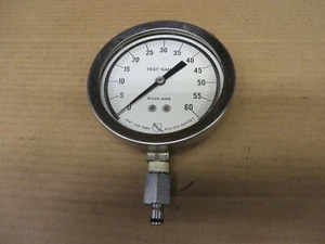 PRESSURE GAUGE 0-60 PSI ashcroft brand AISI 316 TUBE-SOCKET - Picture 1 of 7