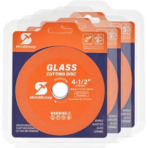 Glass Cutting Disc 41/2 Inch 3pcs For Angle Grinder With 7/8" Arbor Hole 0.63" - Picture 1 of 6