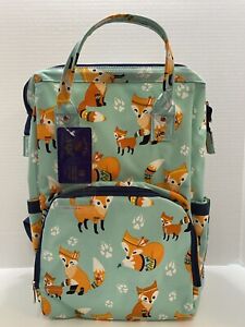N Girl Diaper Bag Backpack Native Fox Pattern Adjustable Straps Lined Interior ￼