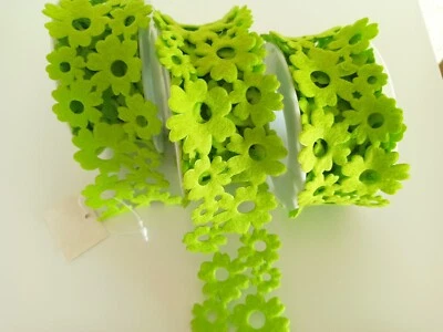 3 Rollen Filzblüten-Filzband-Blumen-Filz-Blüten-Herzen-Band-Bänder-Deko-Frühling - Bild 1 von 4