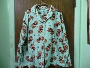 WOMENS PAJAMAS TOP AND BOTTOM SIZE XL CUTE PUPPY PATTERN - Picture 1 of 3