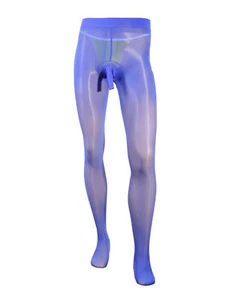 Calze uomo collant aperto collant skinny marsupio olio elastico in vita pantaloni - Foto 1 di 41