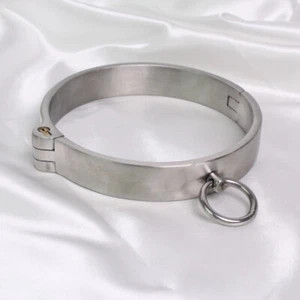 Heavy Duty Edelstahl Halsband Halsfessel Halskragen Cosplay Bondage BDSM Sklave - Bild 1 von 8