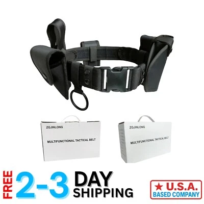 Versátil cinturón táctico de nailon con 9 bolsas para una mejor organización del equipo Foto 1 de 4