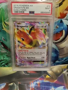Pokemon Dragonite EX XY Evolutions Raro #72 PSA 9 Como Nuevo - Imagen 1 de 2