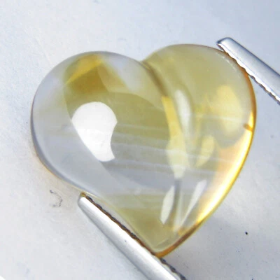 6.50Cts Fantastic Natural Citrine Carving Cabochon Heart Shape Loose Gem - Image 1 of 3