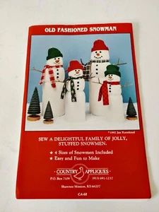 Modello Country Appliques-Pupazzo di neve vecchio stile-Taglie 10 1/2"-11 1/2"-14"-151/2" - Foto 1 di 3