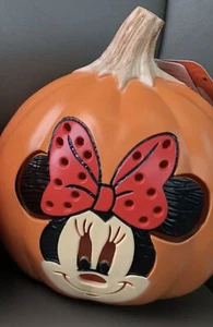 NEW Halloween Disney 6" Minnie Mouse Lighted Battery Operated Pumpkin - Picture 1 of 3