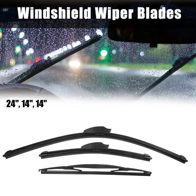 Juego de 3 escobillas limpiaparabrisas delantero trasero vehículo para Mazda 2 DE 2007-2014 Foto 1 de 4