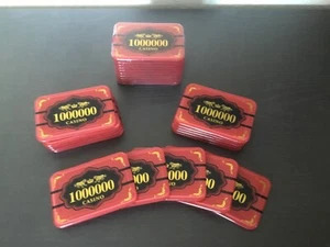 Poker Chips Plaques 10 Stück - Wert 1.000.000 Pokerchips neu und unbenutzt - Bild 1 von 1