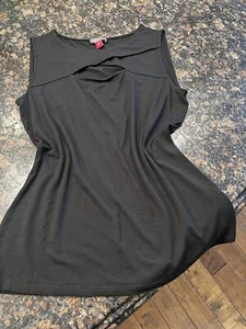VINCE CAMUTO Black Sleeveless Keyhole Tank top Women - Size SMALL - Picture 1 of 3