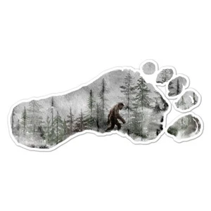 Footprint Squatch Bigfoot, Vinyl Decal Sticker, Indoor Outdoor, 3 Sizes, #9219 - Picture 1 of 1