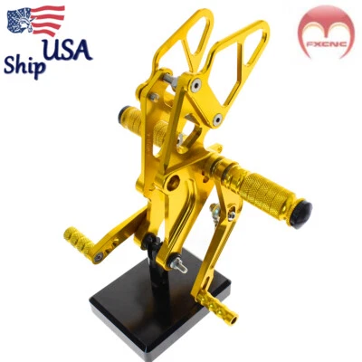 Juego de estriberas CNC reposapiés trasero para motocicleta Yamaha MT-07 FZ07 MT07 2014-2024 Foto 1 de 4