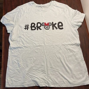 T-shirt Disney #Broke Family donna Minnie Mouse grande unisex un nuovo giorno - Foto 1 di 4